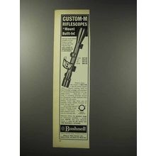 1969 Bushnell Custom-M Riflescopes Ad