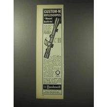 1969 Bushnell Custom-M Riflescopes Ad - Mount Built-In
