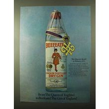 1971 Beefeater Gin Ad - From the Queen of England