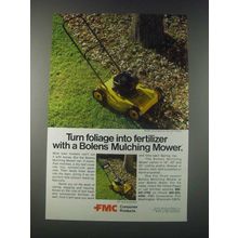 1977 FMC Bolens Mulching Mower Ad - Turn Foilage Into Fertilizer