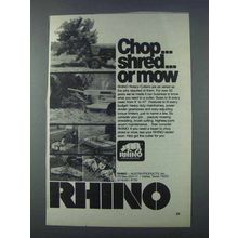 1981 Rhino Rotary Cutters Ad - Chop Shred or Mow
