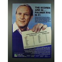 1986 Lofts Inc. Palmer Rye Ryegrass Ad - The Scores are In - Arnold Palmer