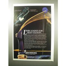 1987 Browning Bows Ad - Limbs Loaded for High Velocity