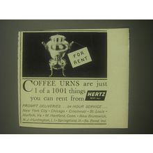 1962 Hertz Rent-All Ad - Coffee Urns are just 1 of a 1001 things you can rent