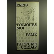 1959 Parfums De Corday Ad - Paris whispers romantically