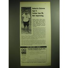 1974 Foster Parents Plan, Inc. Ad - Roberto Estores Age 5. Father has TB.