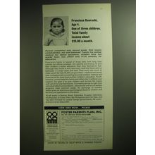 1974 Foster Parents Plan, Inc. Ad - Francisca Guarachi. Age 4.