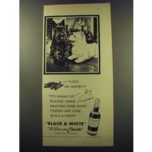 1949 Black & White Scotch Ad - Cozy, eh, whitey?