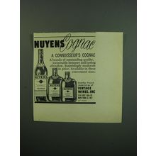 1949 Nuyens Cognac Ad - Nuyens Cognac a Connoisseur's Cognac