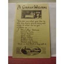 humour A CORNISH WELCOME, CORNWALL used vintage postcard by F Frith c.1954 pm /