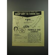 1975 Piper Brace Pi Peer Female-Dri Garment Ad - improved to help you keep dry