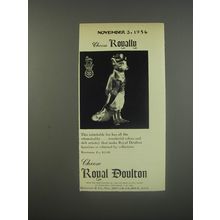 1956 Royal Doulton Huntsman Fox Porcelain Ad - Choose Royally