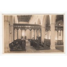 Church Interior Blythburgh Postcard RP Suffolk Publisher F Jenkins