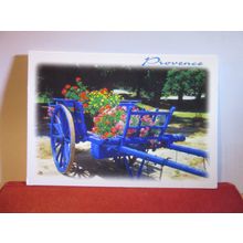 a FLORAL CART, PROVENCE, FRANCE used postcard 2003 pm =