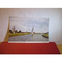 RIVER THURNE at THURNE DYKE, NORFOLK BROADS. unused postcard by J. Salmon =