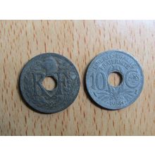 France Republic 1941 10 Centimes Coin