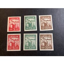 ICOLLECTZONE Latvia 43-45, 49-51 VF hinged