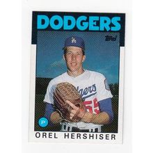 1986 Topps Orel Hershiser baseball card #159 – Dodgers