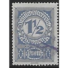 Po Mi 85 x (ʘ): 1½ Kr. deep blue Postage Due Stamp: Numeral.