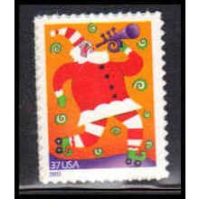 3823 37c Santa with Trumpet Fine MNH W5131