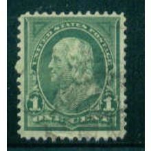 Used 279 1c Benjamin Franklin Fine Plus A05291