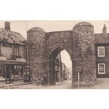 Grocers Stores By Castle Gateway Castleacre Norwich Antique Postcard