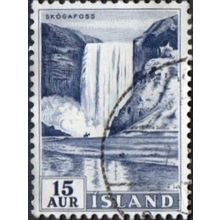Iceland 1966 15aur Value. Watefalls. Skogafoss Fine Used