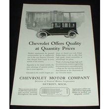 1923 Chevrolet Superior Car Ad, Quality!!!