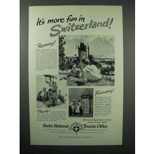 1951 Switzerland Tourism Ad - It's More Fun