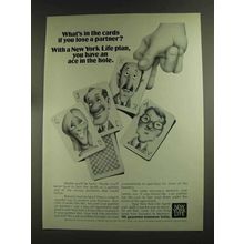 1972 New York Life Insurance Ad - What's in The Cards