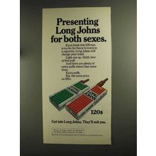 1975 Long Johns Cigarettes Ad - For Both Sexes