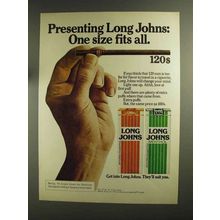 1975 Long Johns Cigarettes Ad - One Size Fits All