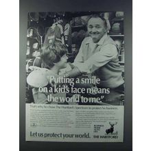 1981 Hartford Insurance Ad - Smile On a Kid's Face