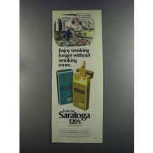 1982 Saratoga 120's Cigarettes Ad - Enjoy Longer