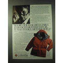 1984 Columbia Anacortes Parka Ad - Face Mother Boyle