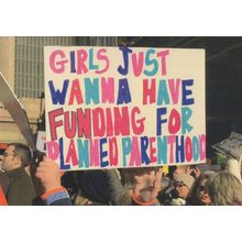 American Womens Rights Funding Parenting Political March Postcard