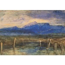 Cotman A Mountain Tarn British Museum Painting Postcard