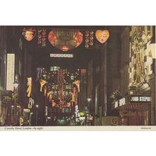 Carnaby Street London By Night Illuminations Balloon Postcard