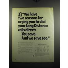1972 AT&T Bell Telephone System Ad - We have two reasons for urging you to dial