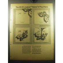 1974 Paul Horn Visions Album Ad - The 20/20 musical Visions of Paul Horn
