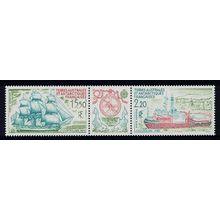 FSAT TAAF Discovery of Adelie Land strip of 2v+label 1990 MNH SG#268-269
