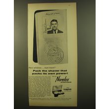 1961 Norelco Sportsman Shaver Advertisement - Have whiskers.. Must travel?