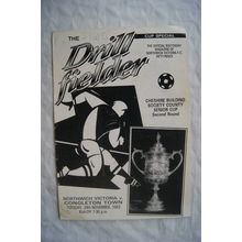 1992 programme Northwich Victoria FC v. Congleton Town, County Senior Cup