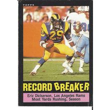1985 TOPPS ERIC DICKERSON RECORD BREAKER #2