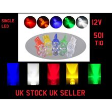 2 x 501 T10 Led Side Light Bulbs Green Red Blue Amber White Interior Car Wedge..