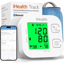 Ihealth Track Smart Upper Arm Blood Pressure Monitor with Wide Range Cuff That F