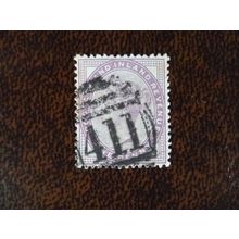 1881 GB Queen Victoria SG172 1d lilac used stamp Kendal 411 duplex numeral 2