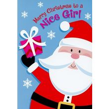 Merry Christmas To A Nice Girl - Christmas Greeting Card - 21184