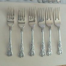 Vintage Kings Pattern Dessert Forks