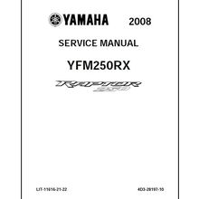 YAMAHA YFM250RX RAPTOR SERVICE MANUAL 2008 MOTORCYCLE 311 PAGES IN ENGLISH